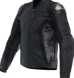Dainese Avro 5 Leather Jacket Motorjas Black/Anthracite> Motorjassen