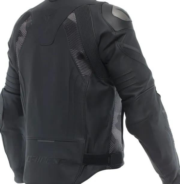 Dainese Avro 5 Leather Jacket Motorjas Black/Anthracite> Motorjassen
