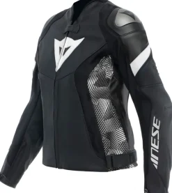 Dainese Avro 5 Leather Jacket Women Motorjas Black/Black/White> Motorjassen