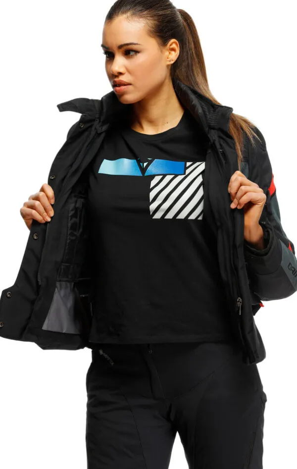 Dainese Carve Master 3 Gore-Tex Lady Motorjas Black/Ebony/Lava Red 06C> Motorjassen