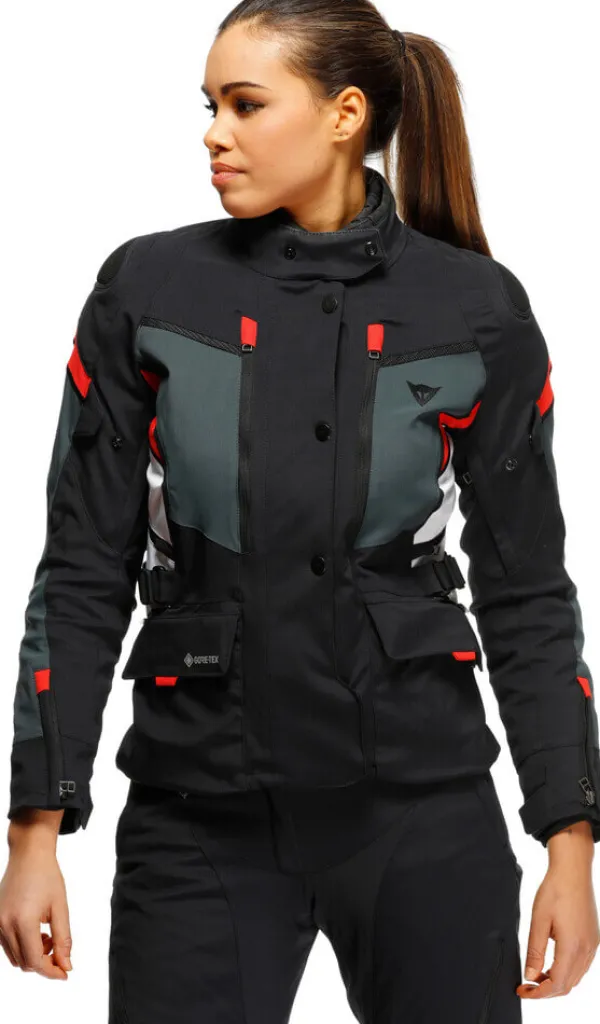 Dainese Carve Master 3 Gore-Tex Lady Motorjas Black/Ebony/Lava Red 06C> Motorjassen
