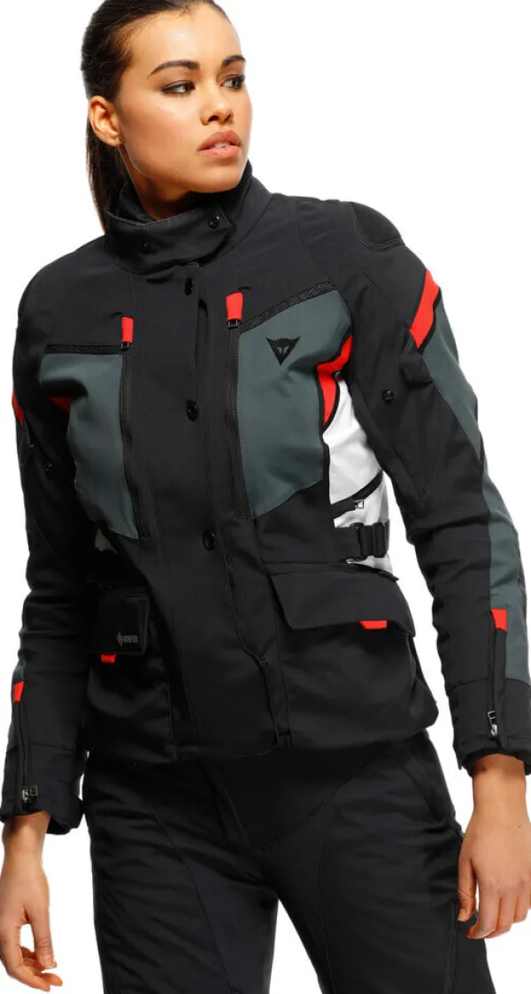 Dainese Carve Master 3 Gore-Tex Lady Motorjas Black/Ebony/Lava Red 06C> Motorjassen