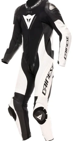 Dainese Demon Sprint Perf 1Pc Leather Suit Racepak Black/White/White> Motorpakken