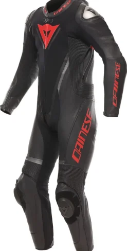 Dainese Demon Sprint Perf 1Pc Leather Suit Racepak Black/Black/Red-Lava> Motorpakken