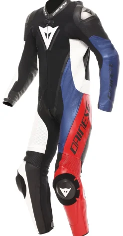 Dainese Demon Sprint Perf 1Pc Leather Suit Racepak Black/White/Red-Lava> Motorpakken