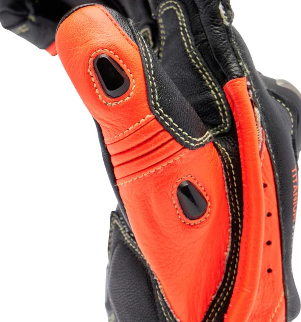 Dainese Full Metal 7 Gloves Black/Red-Fluo 628> Motorhandschoenen