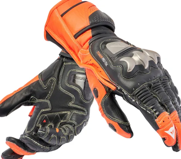 Dainese Full Metal 7 Gloves Black/Red-Fluo 628> Motorhandschoenen
