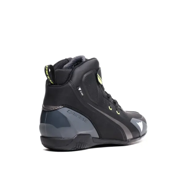 Dainese Herian D-WP Shoes Black/White/Yellow-Fluo Q90>Heren Heren Motorschoenen|Waterdichte Motorschoenen