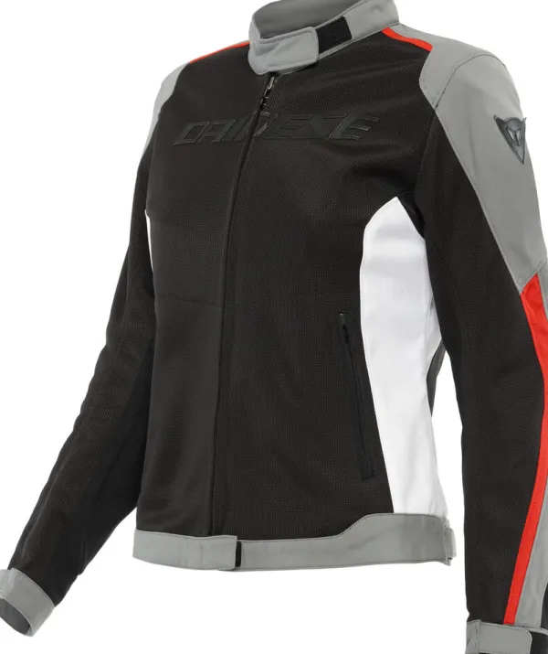 Dainese Hydraflux 2 Air D-Dry Lady Motorjas Black/Charcoal Gray/Lava Red 60F> Motorjassen