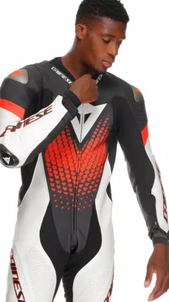 Dainese Laguna Seca 6 1Pc Suit Perforated Black/White/Red-Fluo N32><noscript><img width=