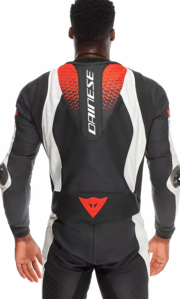 Dainese Laguna Seca 6 1Pc Suit Perforated Black/White/Red-Fluo N32> Motorpakken