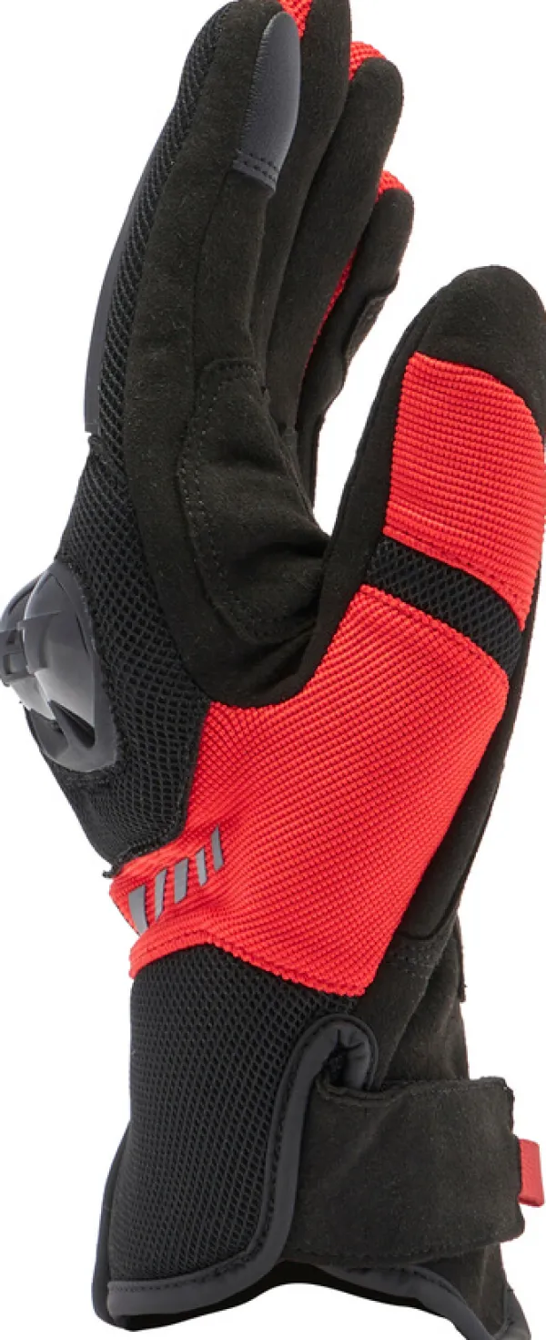 Dainese Mig 3 Air Tex Gloves Black/Red-Lava> Motorhandschoenen