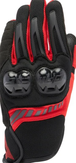 Dainese Mig 3 Air Tex Gloves Black/Red-Lava> Motorhandschoenen