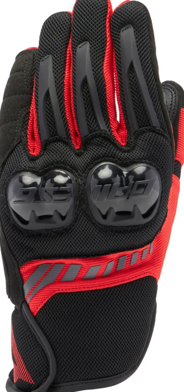Dainese Mig 3 Air Tex Gloves Black/Red-Lava> Motorhandschoenen