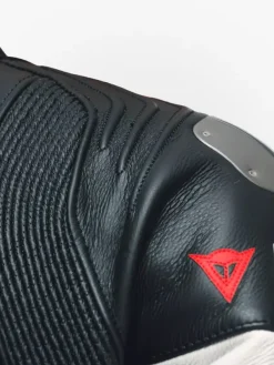 Dainese Misano 3 Perforated D-Air 1Pc Leather Suit Black/Red/Fluo-Red><noscript><img width=