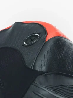 Dainese Misano 3 Perforated D-Air 1Pc Leather Suit Black/Red/Fluo-Red><noscript><img width=
