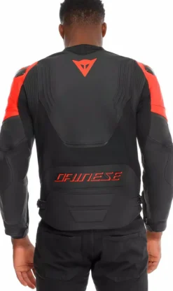Dainese Racing 5 Motorjas Black/Black/Red-Fluo P75> Motorjassen
