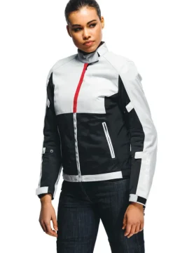 Dainese Risoluta Air Tex Lady Motorjas Glacier Gray/Lava Red 34F><noscript><img width=