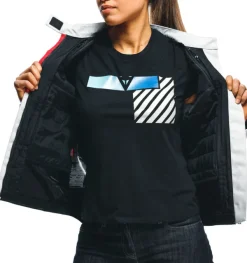 Dainese Risoluta Air Tex Lady Motorjas Glacier Gray/Lava Red 34F><noscript><img width=