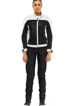 Dainese Sevilla Air Tex Lady Motorjas Black/Glacier Gray U87> Motorjassen