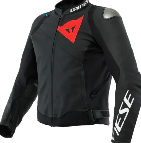 Dainese Sportiva Leather Motorjas Black-Matt/Black-Matt/Black-M 92C> Motorjassen