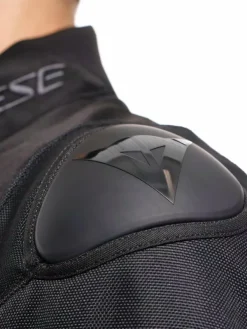 Dainese Super Sprint D-Dry Motorjas Black/Black/Red-Lava H43> Motorjassen