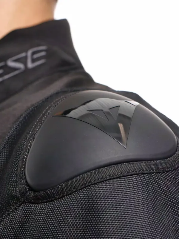 Dainese Super Sprint D-Dry Motorjas Black/Black/Red-Lava H43> Motorjassen