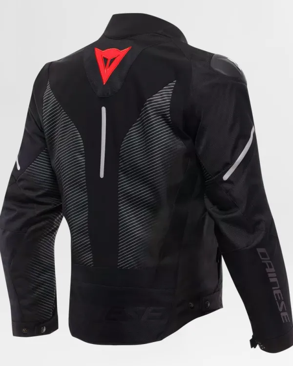 Dainese Super Sprint D-Dry Motorjas Black/Black/Red-Lava H43> Motorjassen