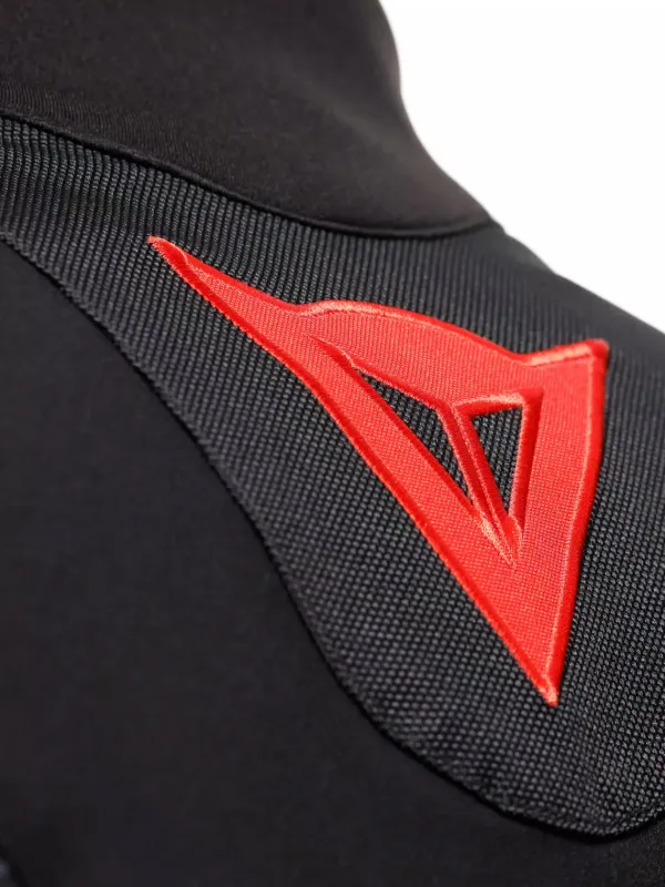 Dainese Super Sprint D-Dry Motorjas Black/Black/Red-Lava H43> Motorjassen