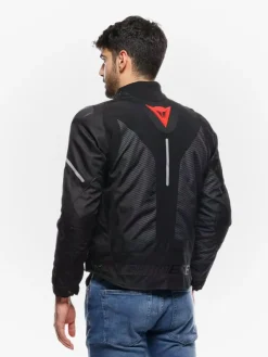 Dainese Super Sprint D-Dry Motorjas Black/Black/Red-Lava H43><noscript><img width=