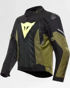 Dainese Super Sprint D-Dry Motorjas Black/Green/Fluo Yellow 40R> Motorjassen