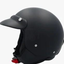 Demm Police Mat Zwart> Vespa Helmen|Jethelmen