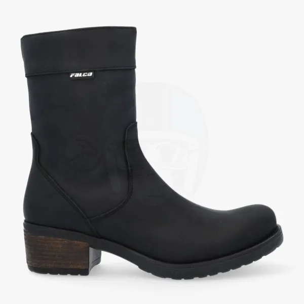 Falco Ayda Black>DAMES Waterdichte Motorlaarzen|Dames Motorlaarzen