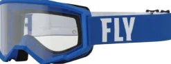 FLY RACING Focus Goggle Blue/White - Clear Lens> Crossbrillen
