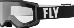 FLY RACING Focus Goggle White/Black - Clear Lens> Crossbrillen