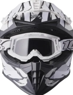 GMS Fortis Graffi Matt Black/White> Crosshelmen