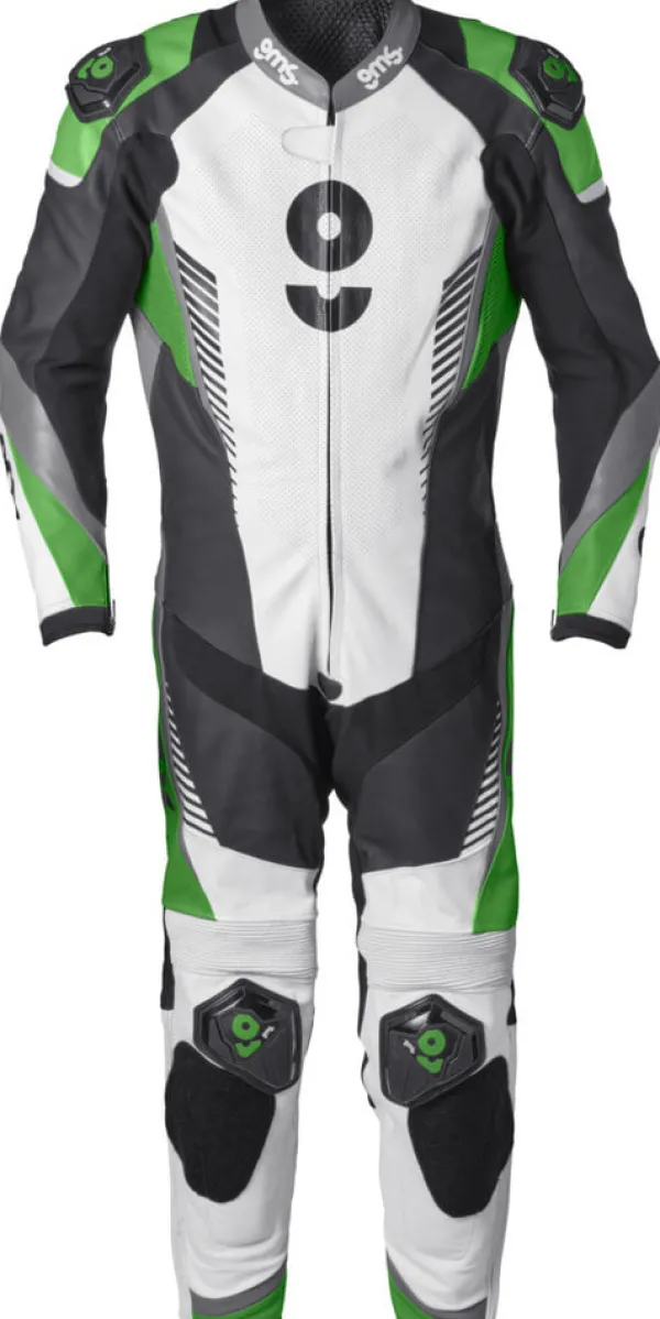 GMS GRC-1 One Piece Black/White/Green> Motorpakken