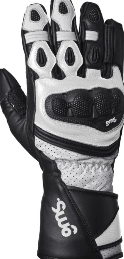GMS GR-1 SF Gloves Black/White> Motorhandschoenen
