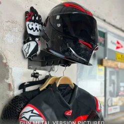 Gray Steel X7 Helmet & Gear wall mount Matt Black><noscript><img width=