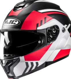 HJC C91N Kaon White/Red 231> Integraalhelmen|Helmen Met Zonnevizier