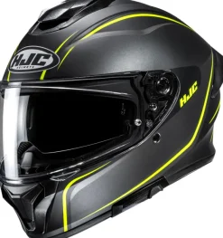 HJC C71 Quez Black/Yellow 170> Integraalhelmen|Helmen Met Zonnevizier