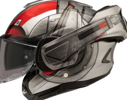 HJC F100 Ant-Man Grey/Red 831> Systeemhelmen|Helmen Met Zonnevizier