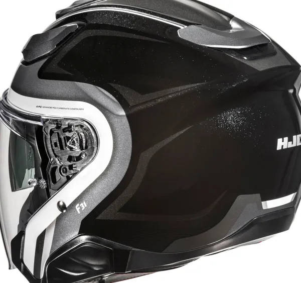 HJC F31 Bask Black/Grey 182> Helmen Met Zonnevizier|Bluetooth Helmen