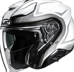 HJC F31 Bask White/Grey 281> Helmen Met Zonnevizier|Bluetooth Helmen