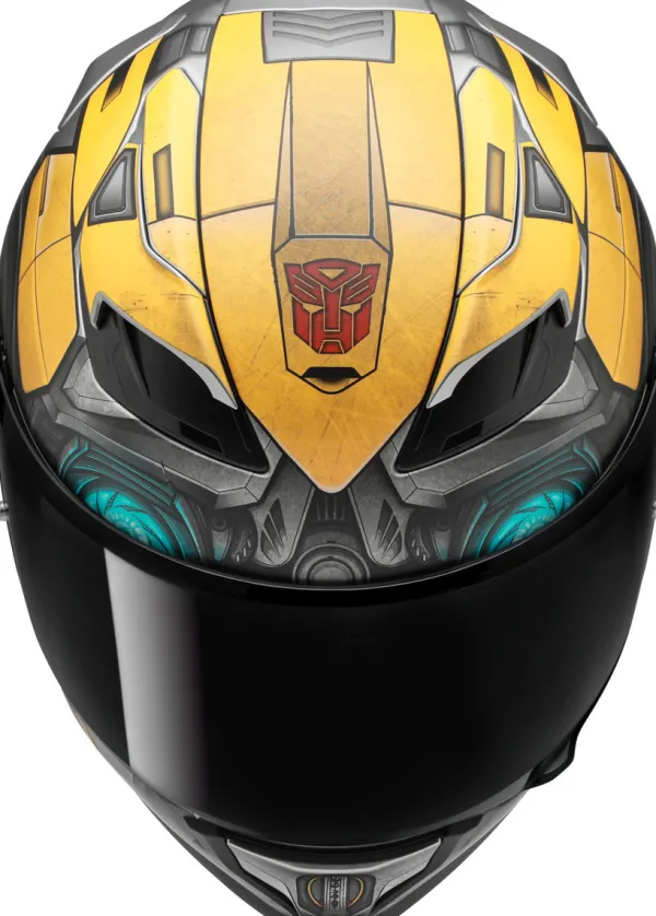 HJC F71 Bumblebee Hasbro Yellow/Grey 781> Integraalhelmen|Helmen Met Zonnevizier