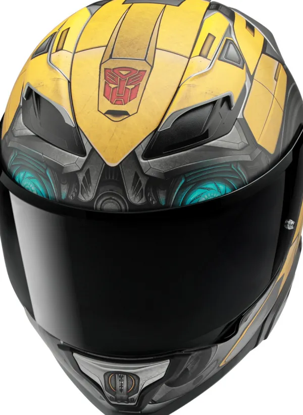 HJC F71 Bumblebee Hasbro Yellow/Grey 781> Integraalhelmen|Helmen Met Zonnevizier