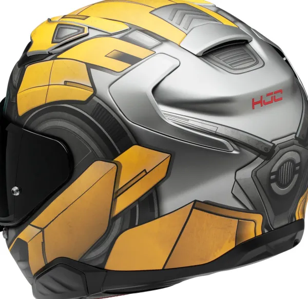 HJC F71 Bumblebee Hasbro Yellow/Grey 781> Integraalhelmen|Helmen Met Zonnevizier