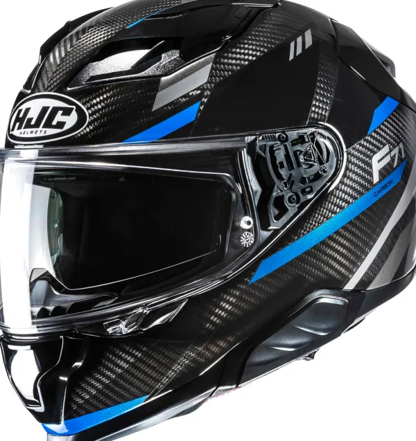 HJC F71 Carbon Esira Black/Blue 185> Helmen Met Zonnevizier|Race Helmen