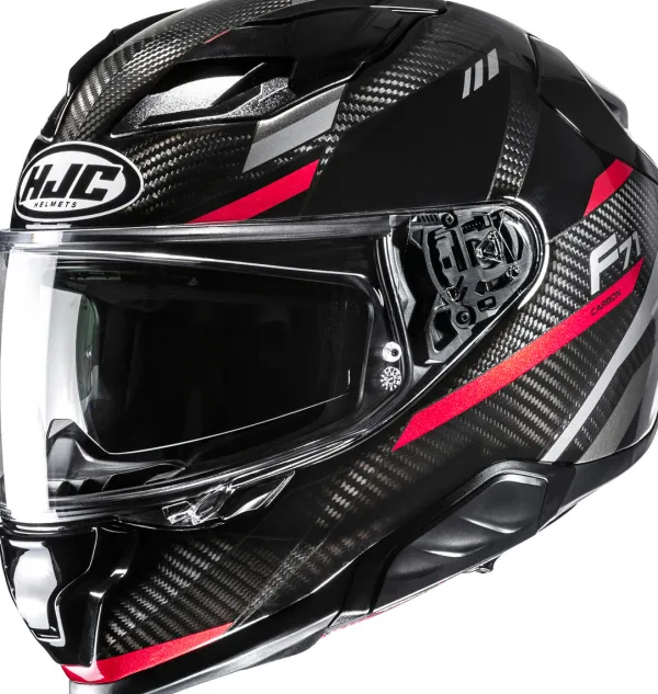 HJC F71 Carbon Esira Black/Red 183> Helmen Met Zonnevizier|Race Helmen