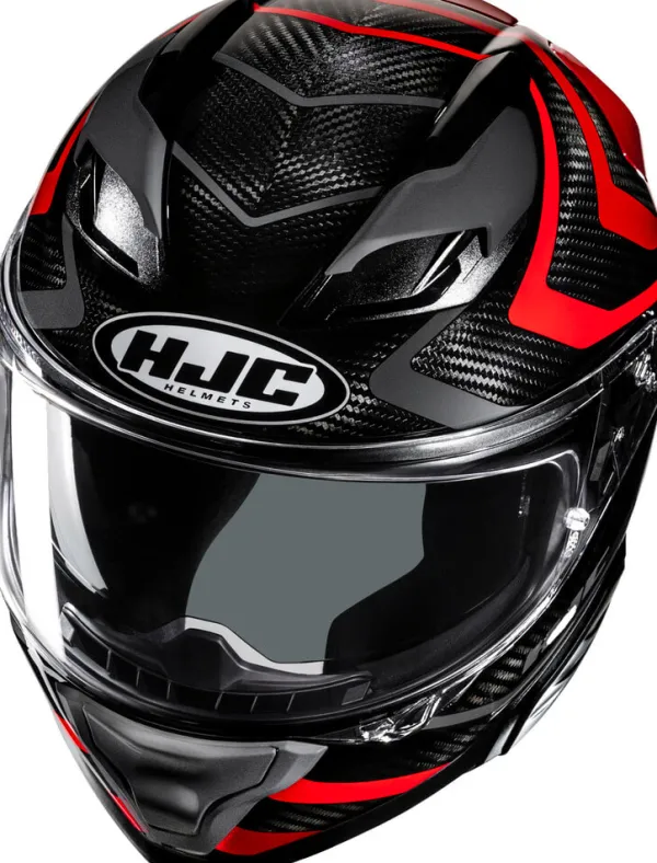 HJC F71 Carbon Nevio Black/Red 830> Helmen Met Zonnevizier|Race Helmen
